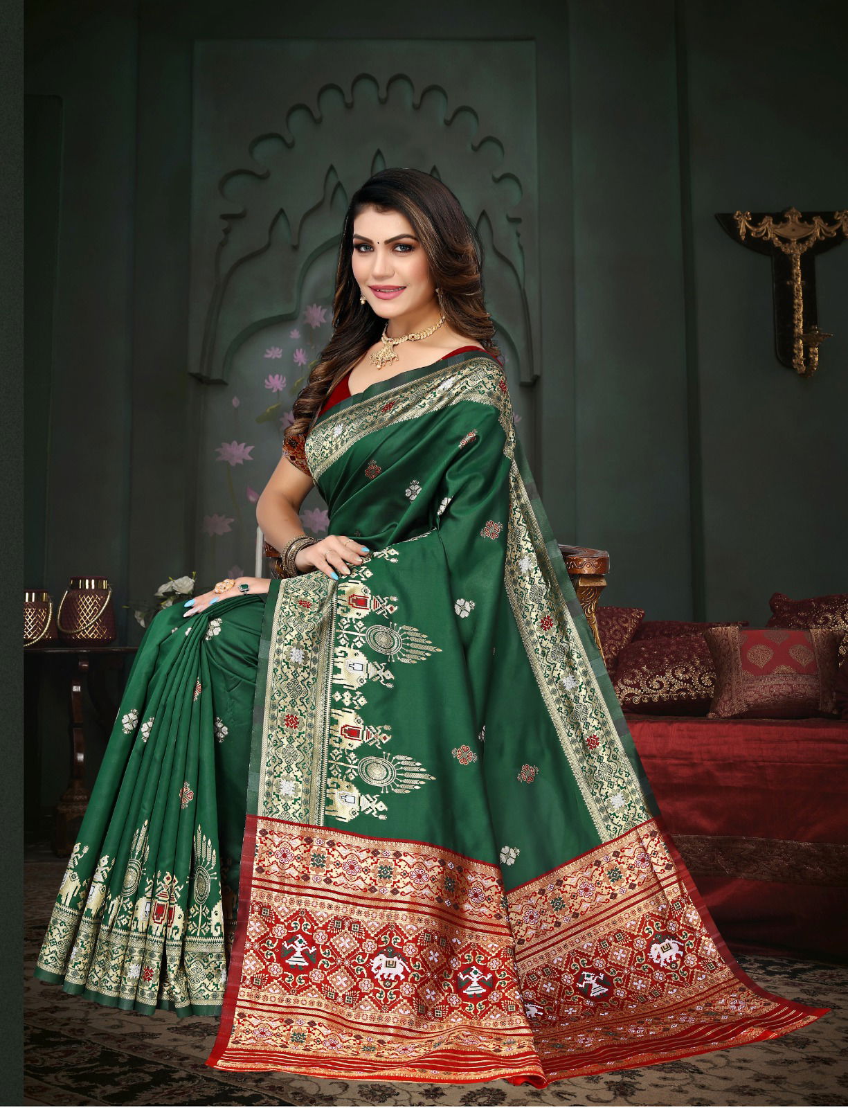 Dhruvi Bandhani Patola Printed Wedding Sarees Catalog
